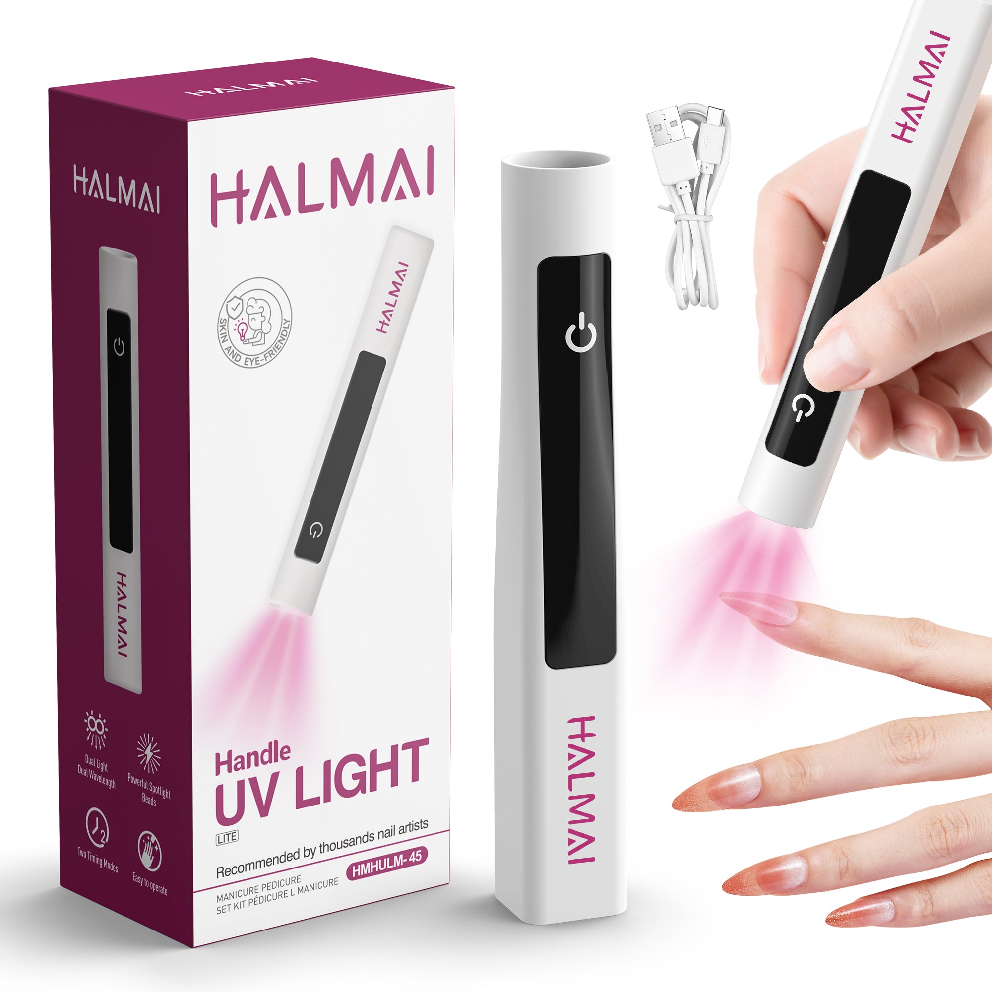 Kit de esmalte de uñas en gel CatEye con lámpara UV con mango