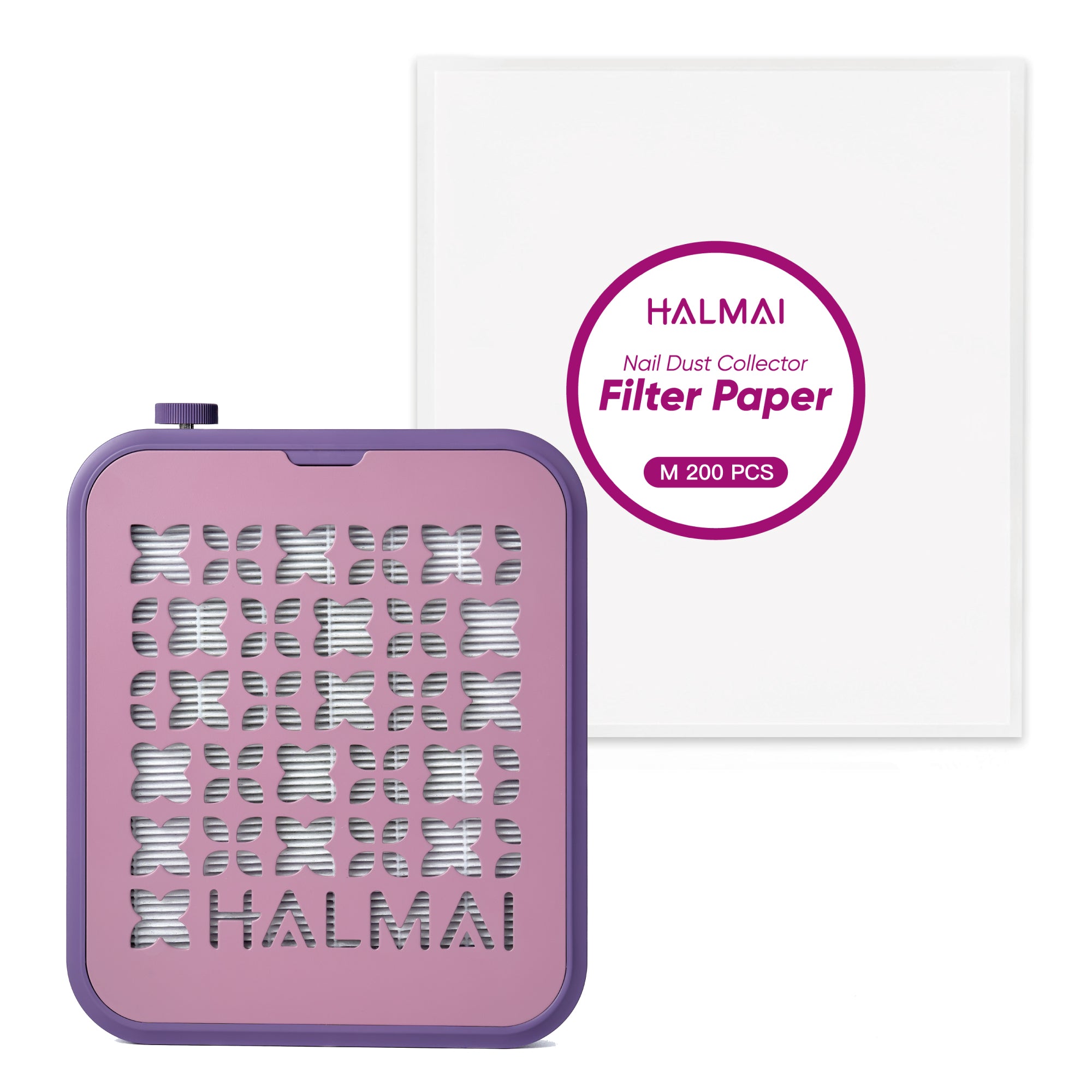 Rechargeable Cordless Nail Dust Collector Set 2 Mauve Violet