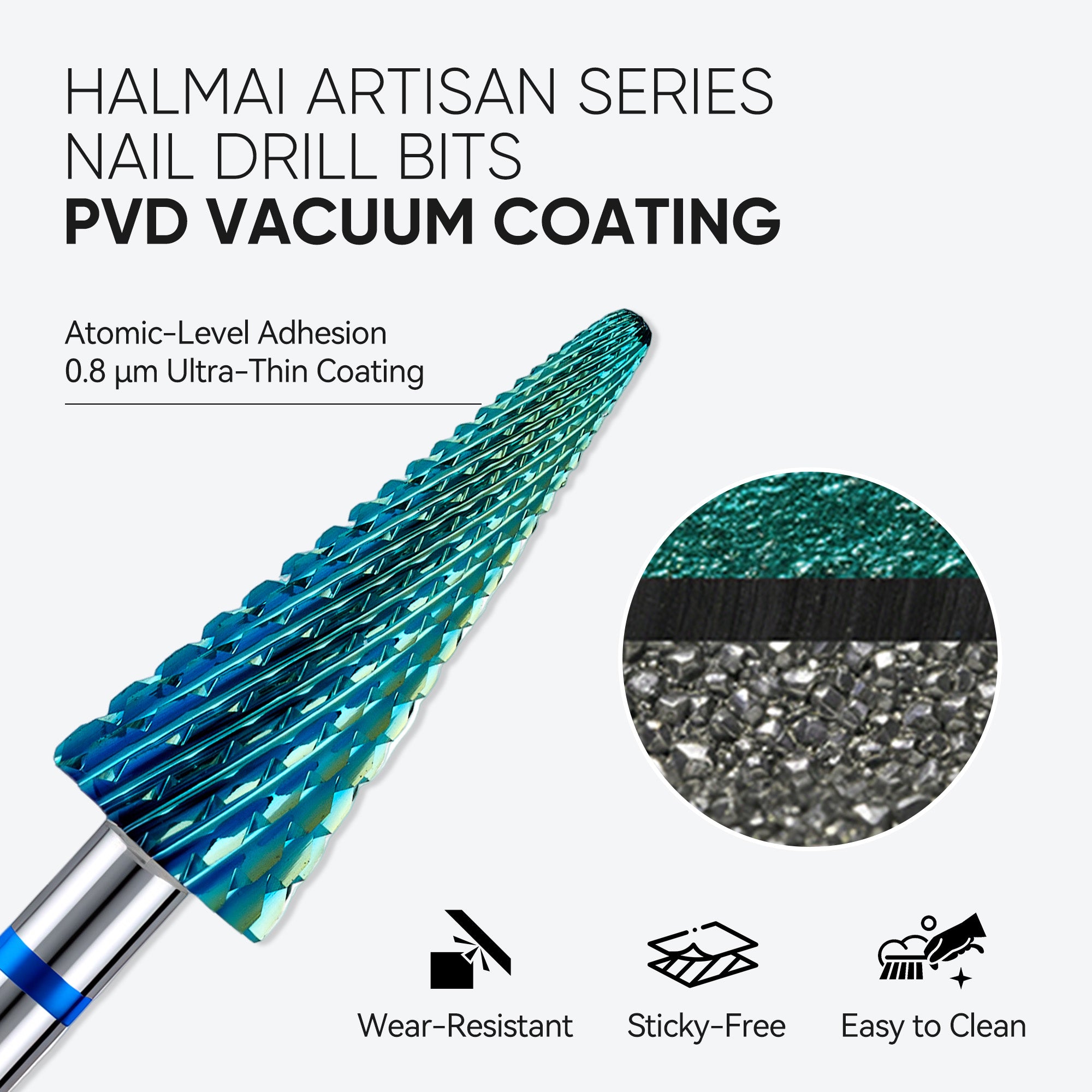 SharpOne All-in-One Nail Drill Bit – 360° Carbide Tree Shape Bit (Moss Green)