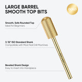 Large Barrel Smooth Bit-Gold