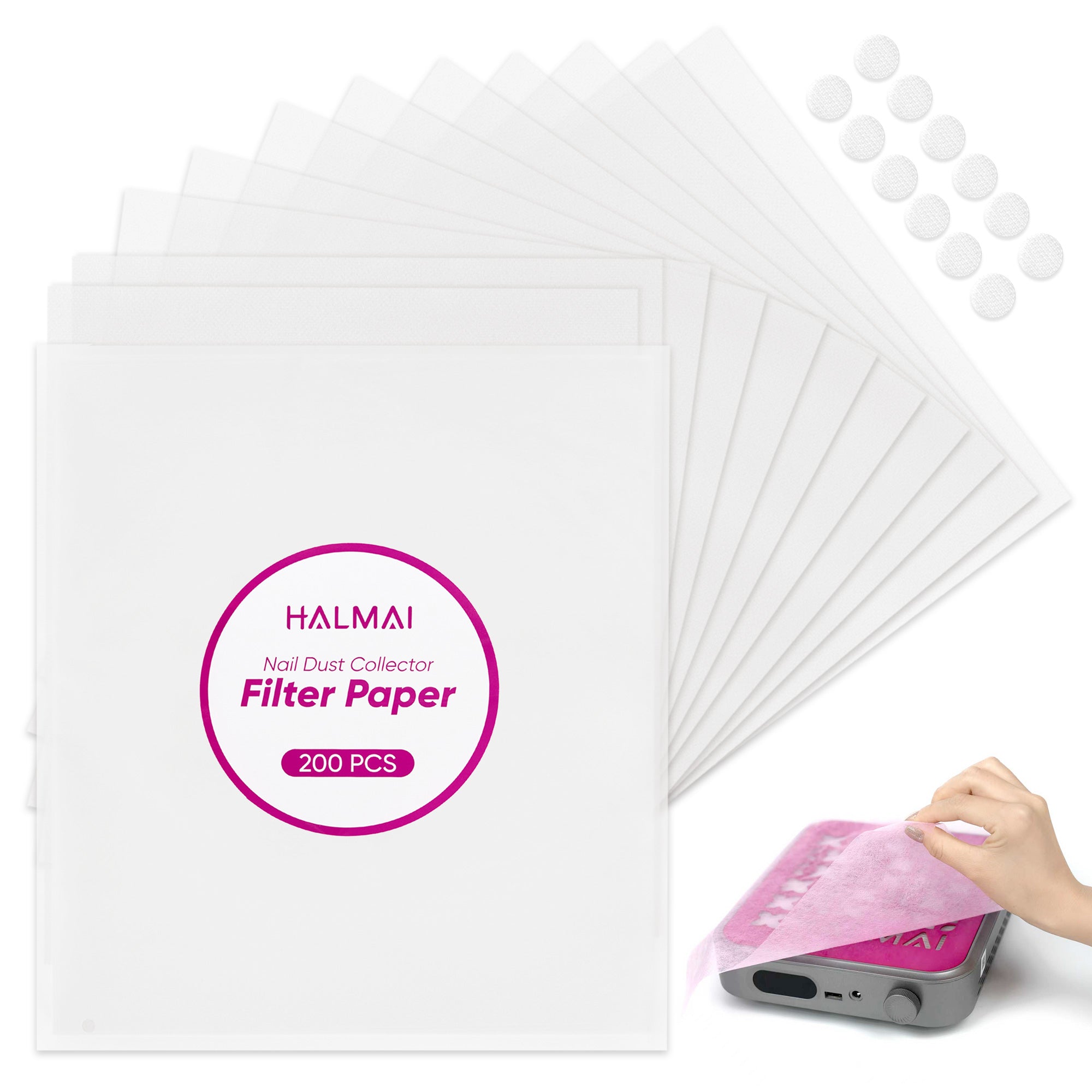 HA-1C100 HALMAI Nail Dust Collector Filter Paper 200PCS