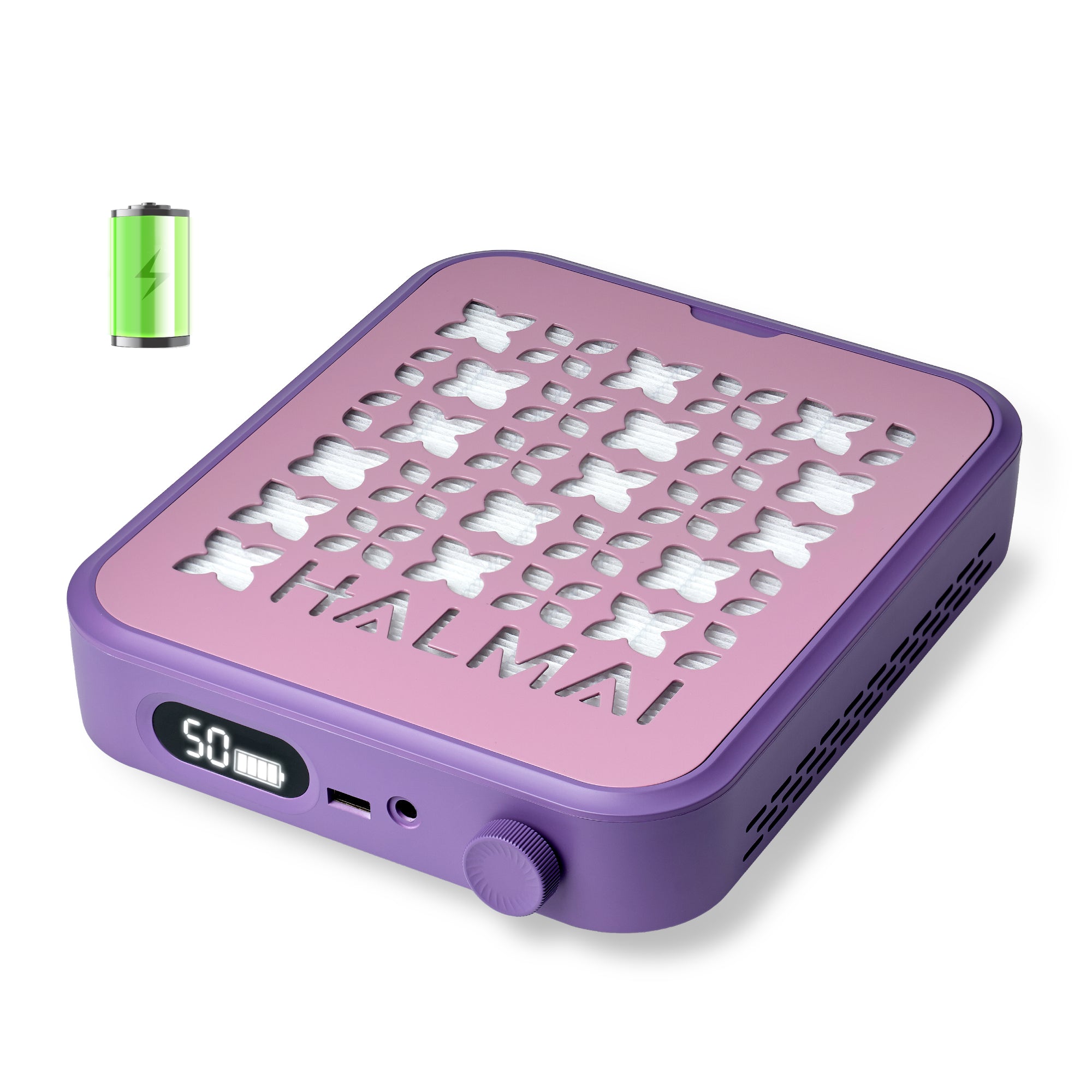 Rechargeable Cordless Nail Dust Collector Set 1 Mauve Violet