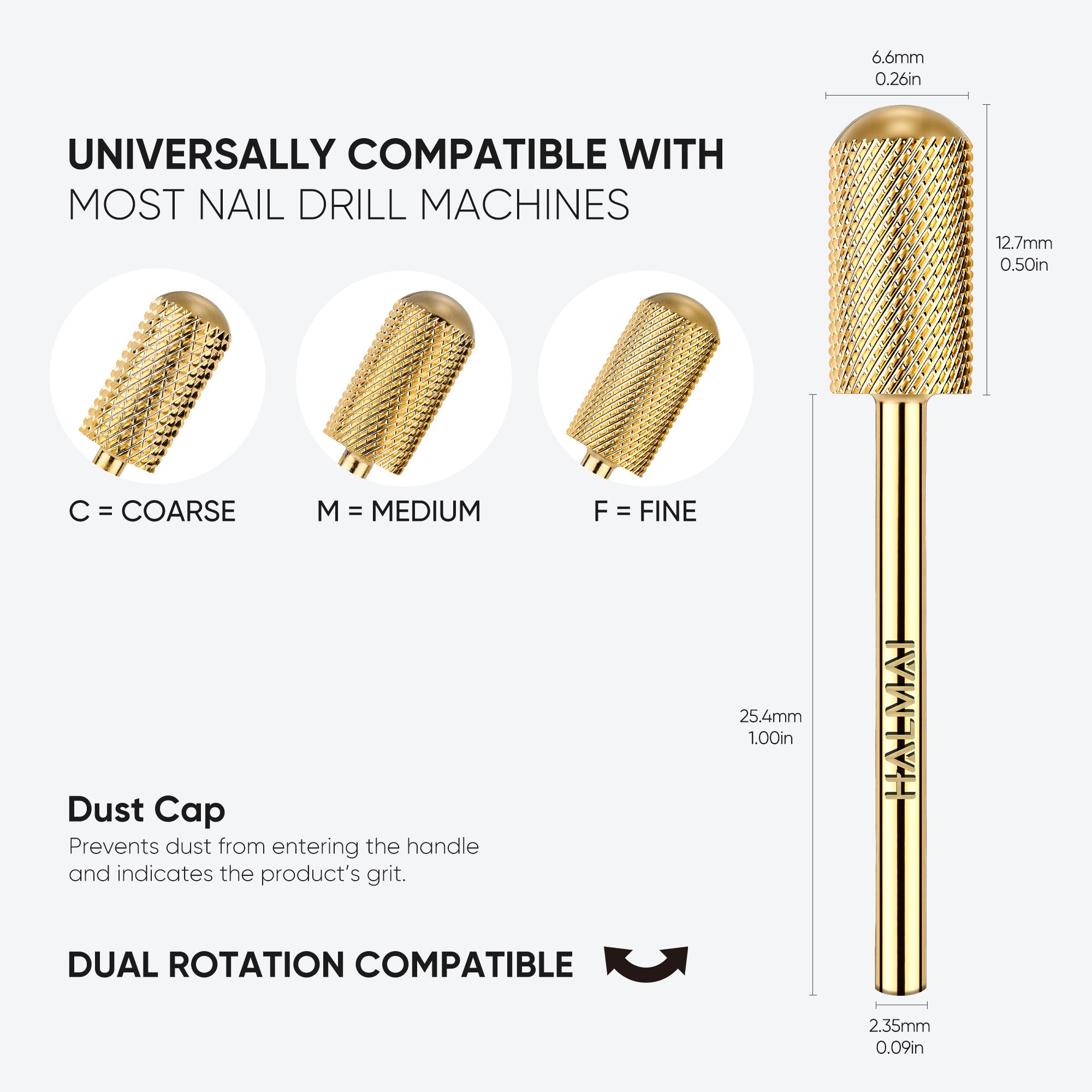 Large Barrel Smooth Bit-Gold