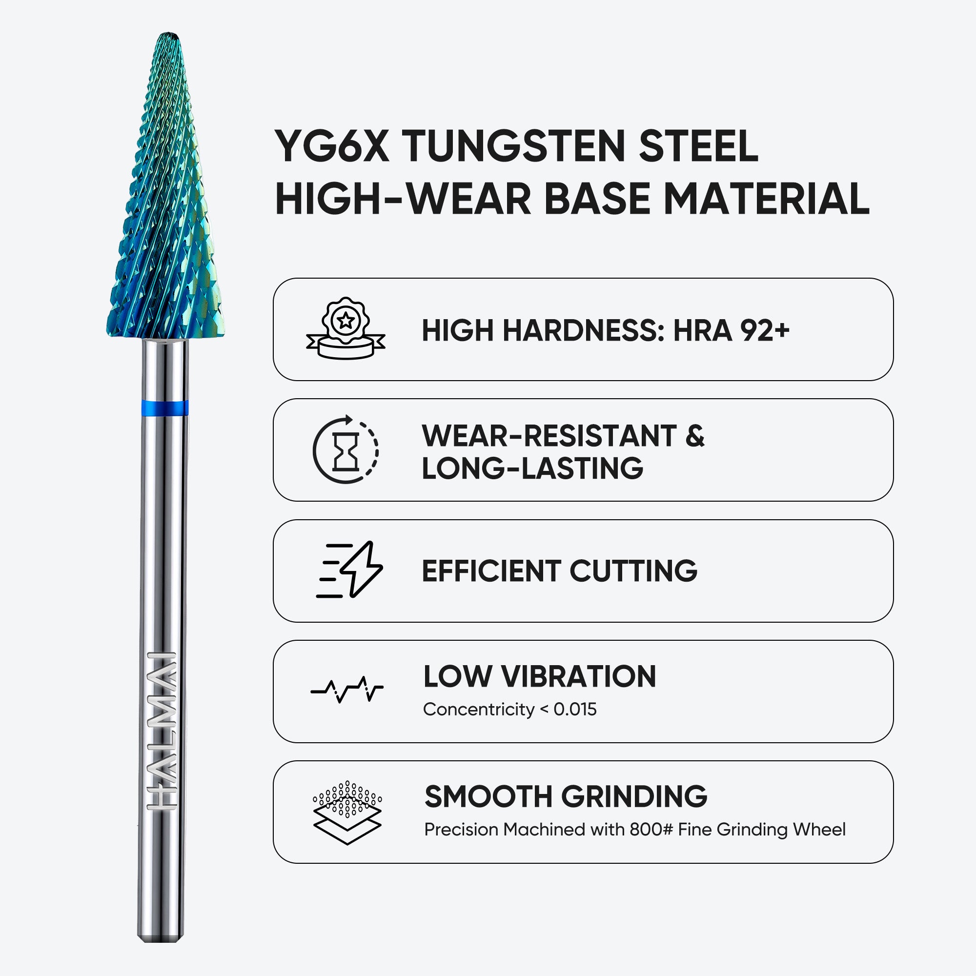 SharpOne All-in-One Nail Drill Bit – 360° Carbide Tree Shape Bit (Moss Green)