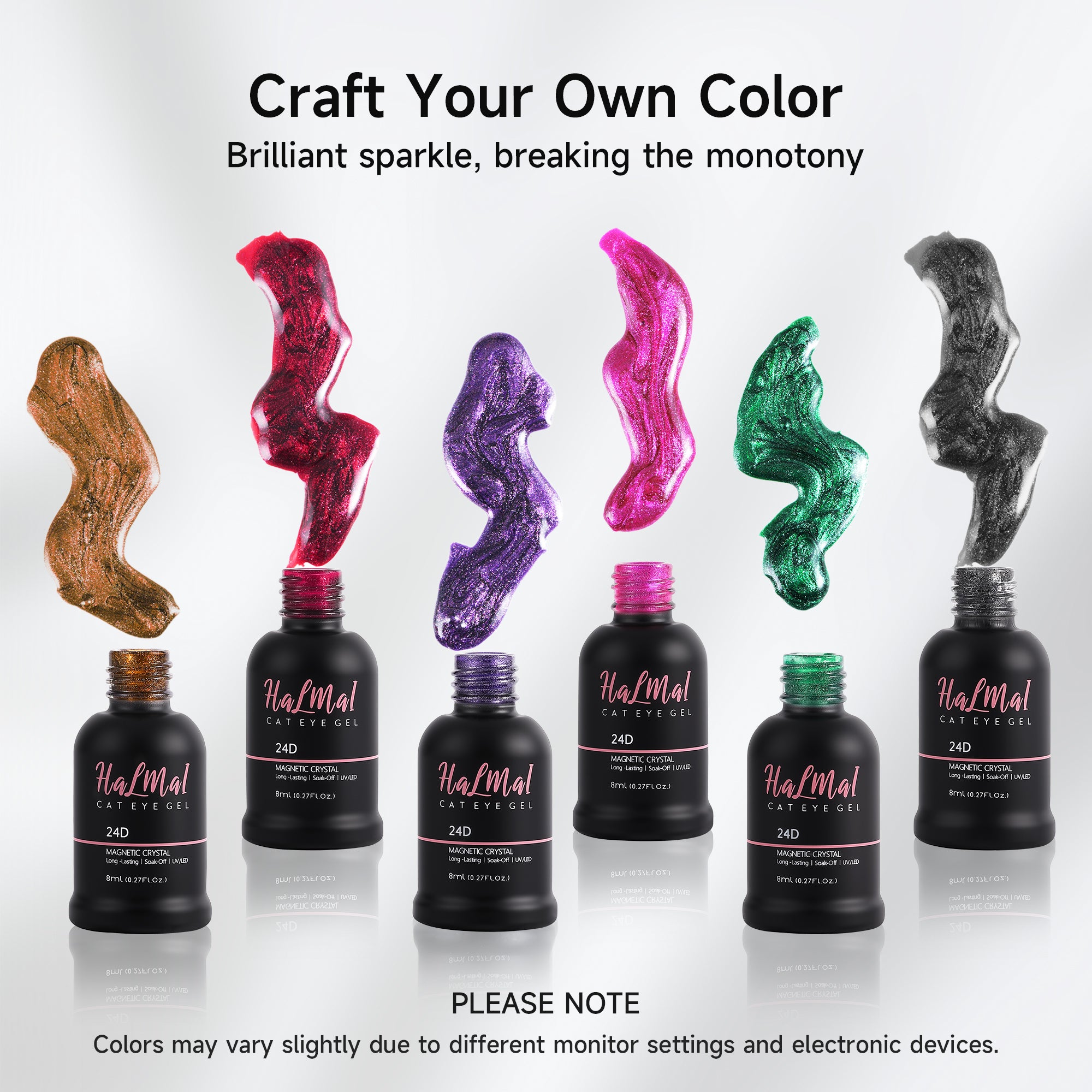 24D Cat Eye Gel Nail Polish 6 Colors 6*8ml