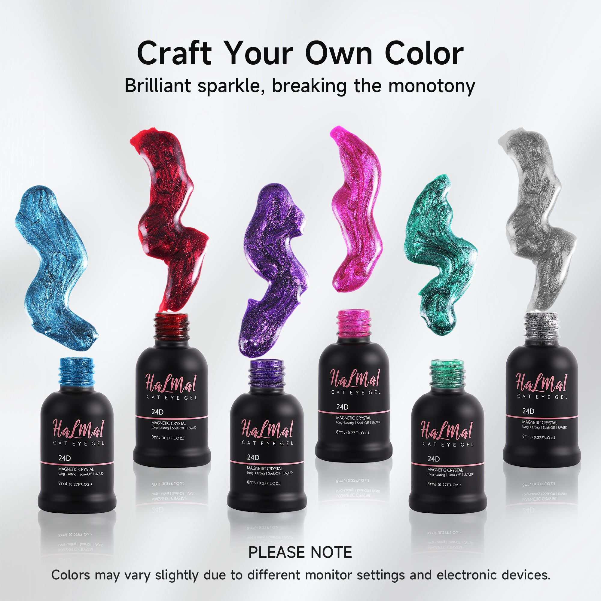 Kit de esmalte de uñas en gel CatEye con lámpara UV con mango