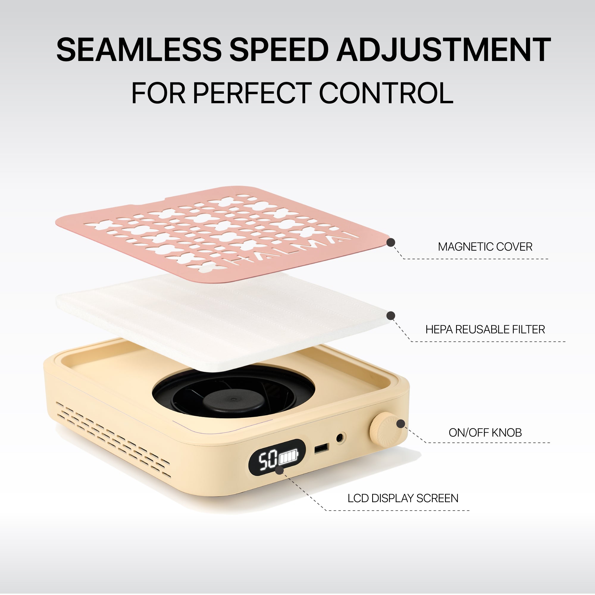 Rechargeable Cordless Nail Dust Collector