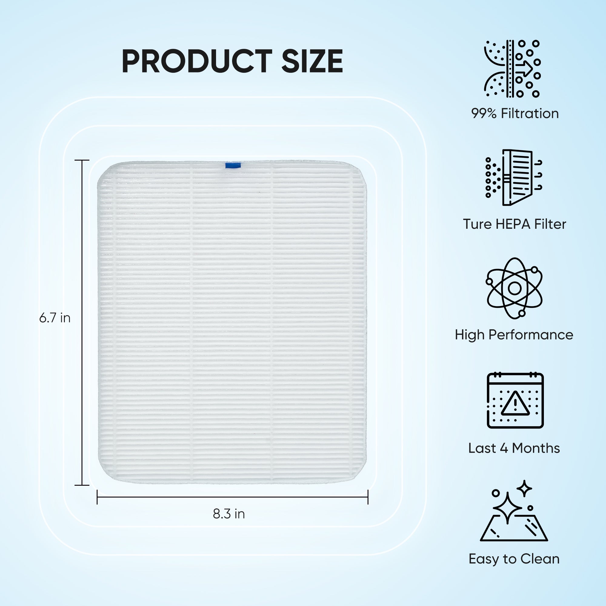 HALMAI Nail Dust Collector Replacement Filter