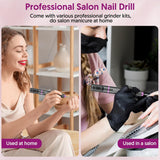 HMC180 Cordless Portable Electric Nail Drill Machine for Home with Max 20000 RPM