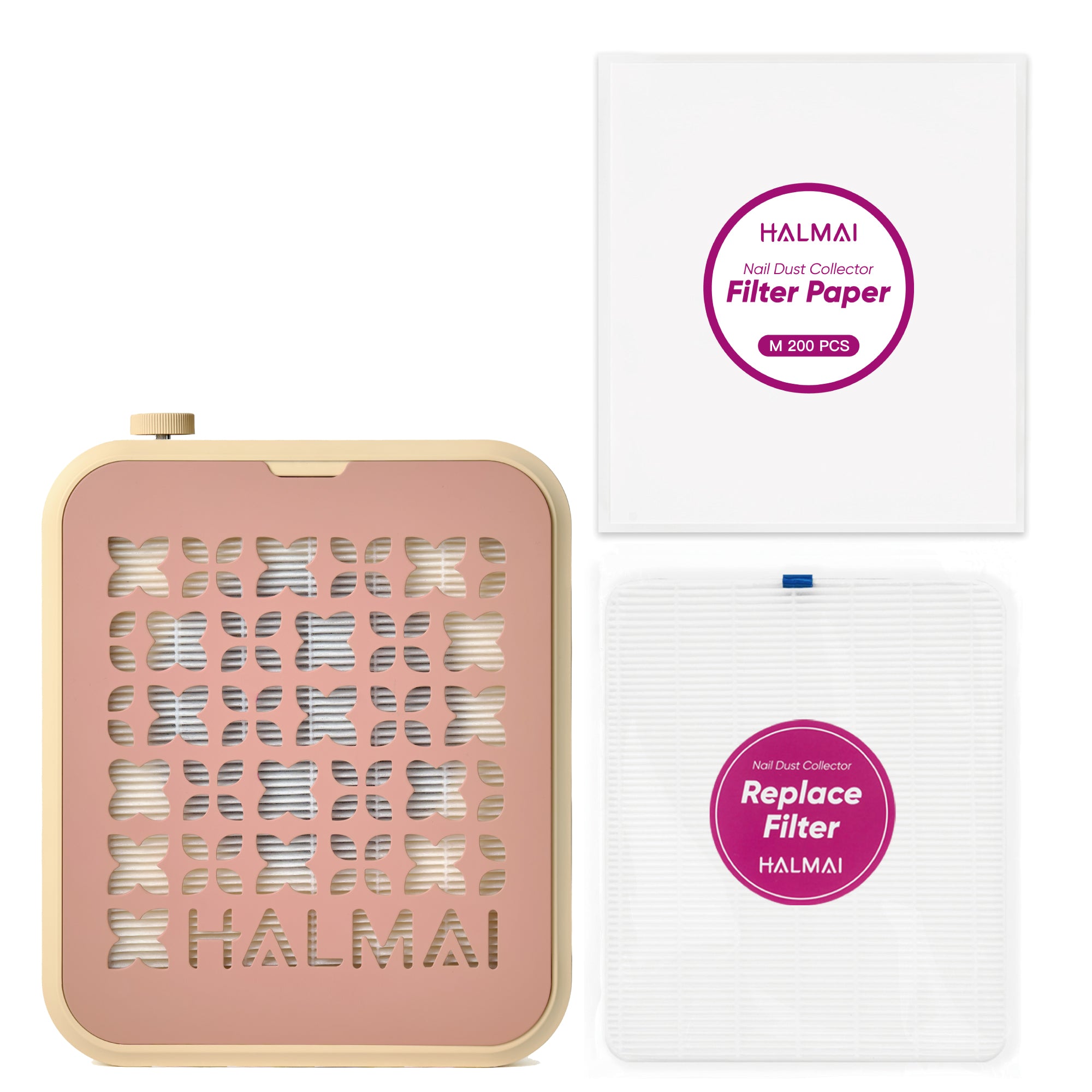 Rechargeable Cordless Nail Dust Collector Set 4 Clay Blush