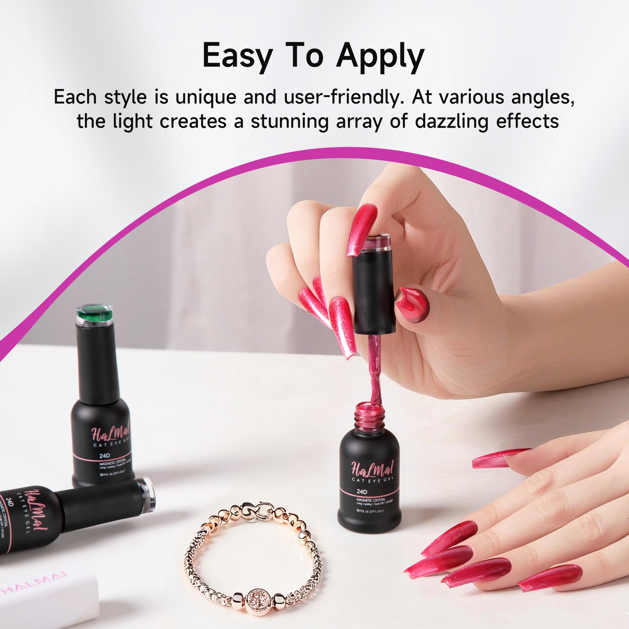 24D Cat Eye Gel Nail Polish 6 Colors 6*8ml